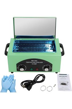 High Temperature Metal Tool Cleaning Box with Timer Manicure Pedicure SPA Salon Barber Equipment for Sundry Beauty Hair Nail Salon Equipment with Handle 110V 2L Green Nail Salon Equipment, Barber Equipment, Hair And Nail Salon, Salon Equipment, Metal Tools, Manicure Pedicure, Manicure And Pedicure, Nail Salon, Beauty Hair