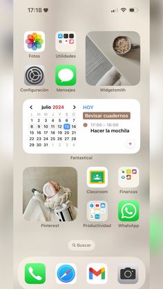 an iphone screen with several different icons on it