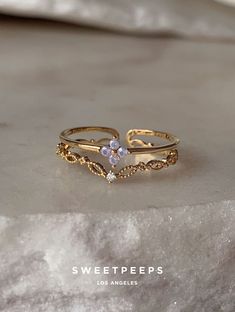 Ring Designs Aesthetic, Designs Aesthetic, Bff Jewelry, Clover Ring, Fancy Jewelry, Cute Necklace