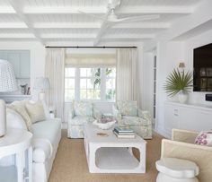 a living room filled with furniture and a flat screen tv