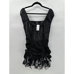 New With Tags, No Flaws To Note. Nbc Disney Lace Ruffled Costume Cosplay Black Punk Corset Dress For Costume Party, Halloween Mini Dress With Ruffles For Evening, Edgy Black Corset Dress For Costume Party, Black Punk Style Corset Dress For Costume, Black Fitted Mini Dress For Halloween, Alternative Black Corset Dress For Night Out, Black Ruffled Mini Dress For Costume Party, Alternative Style Black Corset Dress For Night Out, Black Gothic Dress For Party Season