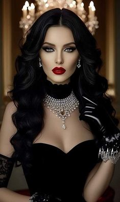 Beautyful Only Women  Black widow Eye Makeup Guide, Hair Mistakes, Goth Women, Goth Beauty, Halloween Makeup Looks, Winter Mode, Dark Beauty, Red Lipstick, Red Lips