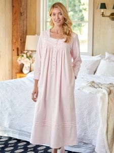 This Fairy-Tale Flannel Nightgown Is so Comfortable You Could Sleep for 100 Years Flannel Nightgown, Vermont Country Store, Eileen West, Plus Size Sleepwear, Sleepwear Fashion, Cotton Nightgown, Linen Clothing, Nightgowns For Women