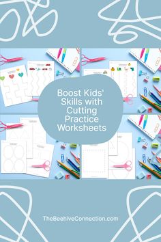 the printable worksheet for kids with scissors and paper