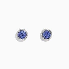 Effy Tanzanite Royale 14K White Gold Tanzanite and Diamond Stud Earrings, 1.91 TCW Arm Cuff Jewelry, Tanzanite Jewelry, Jewelry Post, Cuff Jewelry, Link Earrings, Effy Jewelry, Diamond Stud Earrings, Sapphire Earrings, Diamond Stud