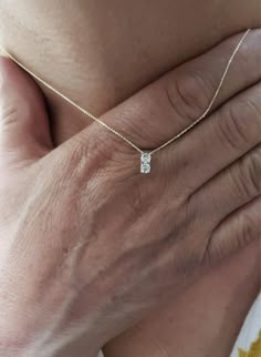 This is a beautiful diamond design pendant with 2 Diamonds. It is set in real solid 14Kt Gold and the chain is 14Kt Gold as well. You can choose if you want 14Kt White Gold, 14Kt Yellow Gold or 14Kt Rose Gold. This is the perfect gift for mom, wife, fiancee, girlfriend, valentine, daughter, family or friend. It is a special gift for mother's day, valentine's day, wedding, anniversary, birthday, Christmas, Easter, New Year's and any holiday. Each diamond is 0.15 Carats Total is 0.30 Carats Color: Diamond Necklaces Design, Two Diamond Necklace, Diamond Necklace Bridal, خواتم خطوبة, Real Diamond Necklace, Dainty Diamond Necklace, Round Two, Necklace For Her, Necklace Bridal