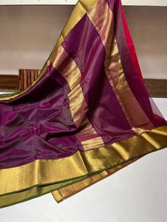 *pure chanderi silk* *pattu pure soft silk ek jutia full plain adda handloom saree handwoven with beautiful taraj pallu zari nakkashi border gold zari work plain running blouse* Purple Handloom Chanderi Pre-draped Saree, Multicolor Raw Silk Saree With Sheer Dupatta, Purple Raw Silk Handloom Saree, Purple Cotton Silk Saree With Cutdana, Purple Bollywood Cotton Silk Saree, Purple Cotton Silk Pallu Dupatta, Purple Cotton Silk Dupatta With Pallu, Purple Cotton Silk Dupatta With Pallu Detail, Purple Handloom Tussar Silk Saree