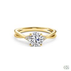 Y Brilliant Engagement Rings, 1 Carat Diamond Ring, Stackable Engagement Ring, Diamond Rings Design, Vs2 Diamond, Delicate Design, Elegant Ring, Put A Ring On It, Diamond Design