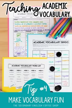 two printable activities for teaching to make vocably fun with the teacher's help