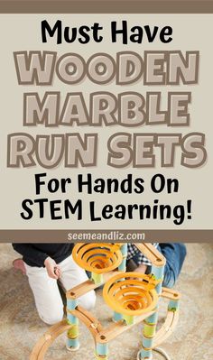 Wooden marble runs are one of the best STEM toys for kids! Wooden marble runs are great for screen free hands on learning through play. Many sets allow kids to build and test different combinations! Stem Toys For Kids, Hands On Learning Activities, Before Five In A Row, Wooden Marble Run, Marble Ideas, Preschool Activities At Home, Marble Runs, Engineering Toys, Steam Learning