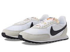 Nike Waffle Trainer 2 - Men's Shoes : White/Black/Sail/Summit White : BECAUSE YOU DON'T CHANGE WHAT WORKS. Staying true to the timeless track style you love, the Nike Waffle Trainer 2 brings you the classic look of heritage Nike running. With its iconic Waffle sole, large retro Swoosh and era-reflecting suede accents, it's refreshingly retro. The plush foam midsole with extra-soft foam wedge is so comfy it should be banned while the exposed foam tongue adds the perfect flash. Staying true to the Adidas Running Shoes With Rubber Sole, Adidas Functional Running Shoes With Rubber Sole, White Retro Sneakers For Running Errands, Retro White Sneakers For Running Errands, Retro White Sneakers For Errands, Adidas Running Sneakers With Contrast Sole, Adidas Sneakers With Contrast Sole For Running, Retro Adidas Sneakers With Rubber Waffle Outsoles, Retro Running Shoes With Rubber Sole For Sports