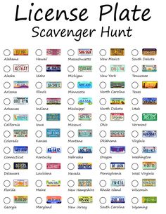 the license plate scavenger hunt