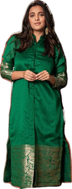 Slub Silk Kurta With Cutdana For Diwali, Transitional Art Silk Kurta With Cutdana, Designer Wear Cutdana Kurta For Eid, Designer Wear Eid Kurta With Cutdana, Designer Kurta With Cutdana For Eid, Festive Straight Kurta Chanderi Bandhgala, Semi-stitched Slub Silk Kurta For Transitional Seasons, Designer Semi-stitched Slub Silk Kurta, Designer Cotton Silk Bandhgala For Festivals