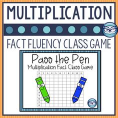 the multiplication fact flueny class game