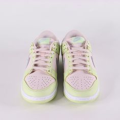 The Nike Dunk craze has emerged as one of the hottest lines this year. Released on July 31st, 2021.* Smooth leather base* White midsole* Nike branding on tongue* Soft pink tint, lime ice and blue coloursSize and Fit* Fits true to size Nike Custom Sneakers With Gum Sole For Light Sports, Custom Low-top Sneakers With Air Max Cushioning, Athleisure Low-top Custom Sneakers With Air Max Cushioning, Green High-top Skateboarding Sneakers, Nike Athleisure Custom Sneakers With White Sole, Green Low-top Sneakers For Skateboarding, Green Low-top Athleisure Sneakers, Green Custom Sporty Sneakers For Skateboarding, Green Sporty Custom Sneakers For Skateboarding