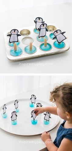 Arctic Tuff Tray Preschool, Penguin Tuff Tray, Artic Tuff Tray, Polar Tuff Tray, Polar Bear Gross Motor Activity, Christmas Party Activities For Toddlers, Winter Animals Fine Motor Activities, Winter Messy Play Ideas For Kids, Winter Building Activities For Kids