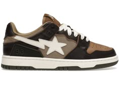 Buy and sell authentic BAPE shoes on StockX including the A Bathing Ape Bape SK8 Sta Brown Ivory and thousands of other sneakers with price data and release dates. Bape Sk8 Sta, Bapesta Shoes, Sk8 Sta, Bape Sneakers, Bape Shoes, Ape Bape, Ivory Shoes, Dr Shoes, Funky Shoes