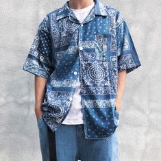 Dude Clothes, Printed Shirts Men, Hype Clothing, Vintage Paisley, Paisley Shirt, Shirt Design Inspiration, Cool Outfits For Men, Outfits For Men, Textiles Fashion