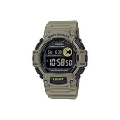 The Casio TRT110H Series Sports Utility Watch for Men is ready for adventure! Its easy-to-read digital display ensures you stay on time, while the Super Illuminator LED allows you to use the watch after dark. A vibration alarm; a 1/100-second, 24-hour stopwatch; a 1/10-second, 24-hour countdown timer; and a fully automatic calendar module offer extra functionality. Easy-to-use buttons provide complete control over the digital watch's features. Water-resistant to 100m and mud-resistant design sta Casual Digital Display Watches For Outdoor Activities, Casual Digital Watches For Outdoor Activities, Casual Digital Display Watches For Outdoors, Outdoor Watch Accessories With Analog Display, Casual Durable Digital Watch For Sports, Casual Chronograph Digital Watch For Outdoor Activities, Sporty Outdoor Digital Watch With 10atm Water Resistance, Casual Digital Watch With Chronograph For Outdoor Activities, Casual Outdoor Digital Watch With Stopwatch