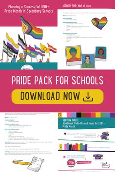 the pride pack for schools is shown here