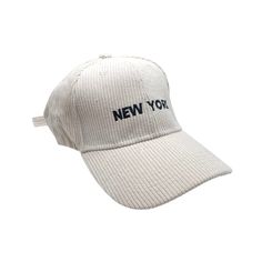 Keep your look Chic and Cool this season with one of our New York Corduroy Hats! Not only are they stylish, they're also comfy - the perfect addition to your wardrobe for a cool day in the city. Make sure you stand out wherever you go. Material: Corduroy Front Embroidery: New York Back Embroidery: New York City Adjustable Hats Trendy Beige Flat Brim Baseball Cap, Trendy Brimmed Cotton Baseball Cap, Trendy Beige Baseball Cap For Everyday, Trendy Beige Brimmed Baseball Cap, Trendy Curved Brim Dad Hat For Winter, Trendy Brimmed Baseball Cap For Everyday, Winter Corduroy Hat For Streetwear, Winter Casual Corduroy Baseball Cap, Casual Beige Baseball Cap For Winter