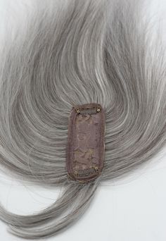 Synthetic hair topper with bangs for women. Two-clip silk realistic center part. It is the perfect solution for hair loss to add more volume to your hair. It also works best for female-pattern baldness and thinning hair near the crown area or broader part. Hair Pieces For Grey Hair, Grey Hair Topper, Hair Toppers For Thinning Hair, Bun Extensions, Grey Hair Pieces, Long Layered Bob, Female Pattern Baldness, Buy Wigs, Salt And Pepper Hair