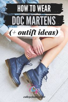 Jeans For Doc Martens, Styling Doc Martens Boots, How To Wear Black Doc Martens, Cute Outfit With Doc Martens, Spring Outfits With Doc Martens, How To Dress With Doc Martens, How To Style Doc Martens With Dress, Doc Martens And Tights, Doc Martins With Jeans Outfit