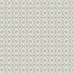 a blue and white wallpaper with flowers on it's side, in an ornate pattern