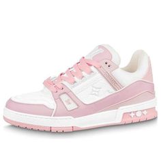 LOUIS VUITTON LV Trainer 'White Rose' 1AA6Y8 Louis Vuitton Trainers, Louis Vuitton Sneakers, Polyvore Clothes, Lv Shoes, Louis Vuitton Shoes, Fashion Performance, Stylish Sneakers, Nike Dunks, The Pretty