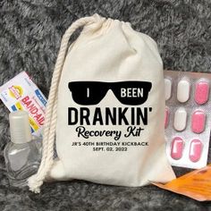 Drunkin Grownups Drinking Hangover Recovery Kit Bag Party Favor, Dunkin Themed Party Favor Gift 21st Birthday Sticker Stocking Stuffer - Etsy 40th Birthday