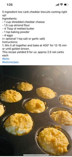 an image of muffins being cooked in the oven with instructions on how to make them