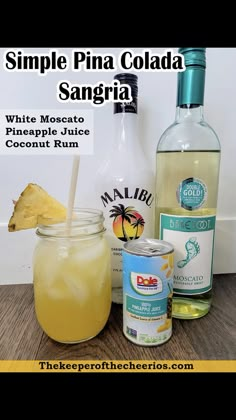 the ingredients needed to make this pineapple cocktail