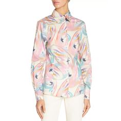 Etro Abstract Print Button Front Shirt Women'S 38/S Us Multicolored Long Sleeve Etro Abstract Print Button Front Shirt Women's 38/S Us Multicolored Long Sleeve Retail $423.00 Introducing A Stunning Etro Button-Up Shirt For Women, Size 38/S Us. This Shirt Features A Unique Abstract Print, With A Collared Neckline, Long Cuff Sleeves, And A Regular Fit. The Fabric Is A Blend Of Spandex And Cotton, Making It Breathable And Comfortable To Wear. The Shirt Also Has Button Accents, Adding A Touch O Designer Spring Shirt With Button Cuffs, Spring Designer Tops With Spread Collar, Designer Tops With Spread Collar For Spring, Designer Spring Tops With Button Cuffs, Elegant Multicolor Cotton Shirt, Multicolor Elegant Shirt With Spread Collar, Elegant Multicolor Shirt With Spread Collar, Designer Button-up Tops For Spring, Designer Spring Shirt With Buttons