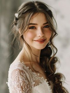 Top Wedding Hairstyles for Long Hair 2024: Elegant Updos, Romantic Waves, and Braids Wedding Updo With Bangs, One Shoulder Hair, Wedding Hair With Bangs, Long Hair And Bangs, Updo With Bangs, Braid Hairdo, Long Haircuts With Bangs, Romantic Waves, Hairstyles Long Hair