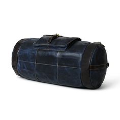 Trustpilot A buffalo leather blue duffel bag that is trendy, unique, and classy is a perfect match for your adventurous trips. For those who like to try something different than the usual browns, we introduce the designer blue buffalo leather duffel bag with brown detailing. The contrasting colors give it an eye-catchy look making it a unique piece of art. This leather duffel bag comes with a large central compartment, two spacious side pockets, and one front pocket which makes it a perfect trav Luxury Blue Leather Travel Bag, Blue Leather Travel Bag With Luggage Sleeve, Blue Duffle Bag With Luggage Sleeve For Overnight Trips, Blue Leather Weekender Bag With Leather Handles, Blue Leather Travel Bag, Blue Leather Bag For Trip, Blue Leather Travel Backpack, Blue Travel Bag With Leather Backing, Blue Leather Duffle Bag For Daily Use