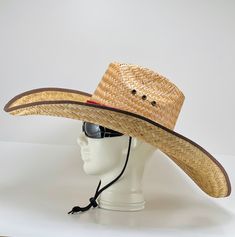 "Grande Mega Ranchero Straw Hat, Brim size about 7.50\" inches, inside circumference about 23.25\" inches overall hat size 23.5\"x22\" inches. With an elastic sweat bandana and an adjustable chin strap, hand crafted in Mexico" Casual Wide Brim Straw Hat For Western-themed Events, Casual Straw Hat With Short Brim For Western-themed Events, Casual Brimmed Straw Hat For Western-themed Events, Casual Short Brim Straw Hat For Western-themed Events, Casual Brimmed Straw Hat For Western Events, Casual Straw Hat With Short Brim For Western Events, Casual Wide Brim Panama Hat For Western-themed Events, Country Style Hats With Adjustable Fit And Curved Brim, Adjustable Brimmed Straw Hat For Country Events