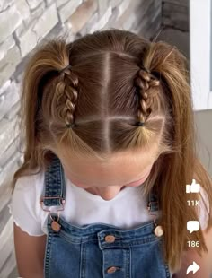 Cute Toddler Hairstyles, Easy Little Girl Hairstyles, Girly Hairstyles, Girls Hairstyles Easy, Kid Hairstyles