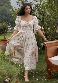 Curve & Plus Rose's Smile Corset Dress Ⅱ Rosé Smile, Plus Size Cottagecore, Flowers Transparent, Chest Piece, Wool Clothing, Dress Shapes, Corset Dress, Rococo, Sleeve Designs