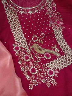 Item Overview ATHARVA Hand Embroidered Salwar Kameez w/Embroidery Panel Reds w/Banarsi Silk Dupatta/Custom Stitch/Churridars/Plazo/Bridal Trousseau/ Dno. CH1531 Fabric: * Shirt Chanderi Silk - Reds- 2.5 Mts Hand Embroidered Neck. * Dupatta: Banarsi Silk Dupatta- 2.5 Mts - Pink * Bottom Santoon Silk 2.5 Mts. Excusive Hand Embroidered Party Wear Punjabi Suit. Customization: * Fabrics Customization: Designs Can be made in different Fabrics. *Color Customization: Designs Can be made in different Col Embroidered Coasters, Bridal Trousseau, Embroidered Salwar, Embroidered Wedding Dress, Easy Embroidery, Red Panels, Embroidered Scarf, Embroidery Tshirt, Embroidery Sweater