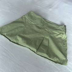 Sun-Deh Green Pleated Mini Skirt Purchased @ Aritzia Size 00 Light Wear High Waist Green Cotton Skirt, Green Fitted Tennis Skirt With Pockets, Fitted Green Tennis Skirt With Pockets, Trendy Green Cotton Skirt, Green Mini Cotton Bottoms, Green Cotton Mini Bottoms, Green Mini Cotton Skort, Green Cotton Mini Skort, Green Mini Length Cotton Bottoms