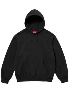 black cotton blend satin logo embellishment classic hood long sleeves front pouch pocket ribbed cuffs and hem straight hem Black Supreme, Applique Hoodie, Supreme Hoodie, Supreme Logo, Streetwear Apparel, Streetwear Collection, Skate Streetwear, Surf Outfit, Surf Skate