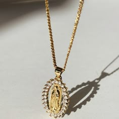 Truly Blessed Jewels - Empowered Mother Mary Necklace Baddie Jewelry, Mother Mary Necklace, Mary Necklace, Virgin Mary Necklace, Mexican Jewelry, Catholic Jewelry, Jewelry Accessories Ideas, Bridesmaid Outfit, Scottsdale Arizona