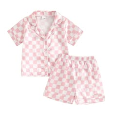 Preppy Pjs, Button Down Shirt And Shorts, Toddler Girl Pajamas, Powerpuff Girls Costume, Outfits Short Sleeve, Satin Pajamas Set, Girls Pajama, Floral Pajama Set, Short Pajamas