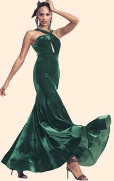 Simple Prom Gown, Gown Simple, Wedding Evening Gown, Formal Evening Gown, Wedding Green, Simple Prom Dress, Green Gown, Gown Prom, Mermaid Gown