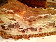 a piece of cake sitting on top of a white plate