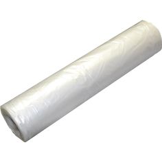 a roll of white plastic wrapper on a white background