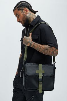 Available In Black/combo and Black One Size Adjustable Strap Utility Details 100% Polyester Imported | Mens Grizzly Utility Nylon Crossbody Bag - Black by Fashion Nova Black Shoulder Bag With Zipper For Streetwear, Casual Nylon Shoulder Bag For Streetwear, Casual Nylon Shoulder Bag With Anti-theft Pocket, Green Zipper Closure Bag For Streetwear, Urban Nylon Shoulder Bag With Zipper Pocket, Black Nylon Shoulder Bag For Outdoor, Casual Nylon Bags For Streetwear, Techwear Style Bags With Multiple Pockets For Streetwear, Urban Nylon Shoulder Bag With Adjustable Strap