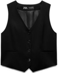 Vest With Buttons, Tailored Waistcoat, Waistcoat Woman, Waist Coat, Shirt Blouses Tops, Cardigan Sweater Jacket, Black Vest, Knitwear Cardigan, T Shirt Vest