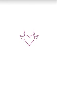 a heart with two wings on it