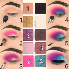 Makeup Notes, Colourful Eye Makeup, Makeup Definition, 1980s Makeup, Jeffree Star Palette, Makeup History, Make Up Designs